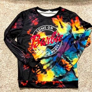 Come on Barbie let’s go party crewneck sweatshirt tie dye size medium